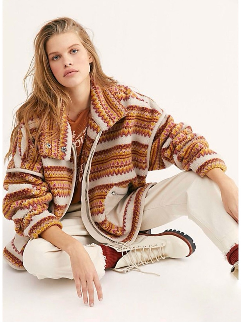 Free People | Golden Hour Fleece Jacket Size XS